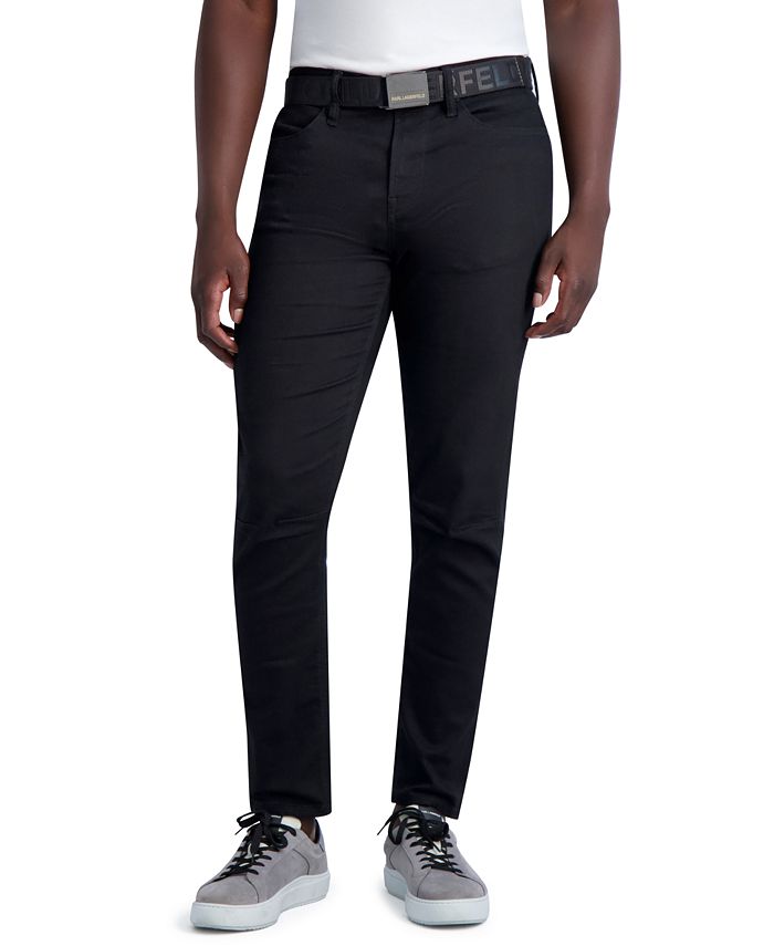 Karl Lagerfeld Paris Men's Slim Fit Mid Rise Skinny Pants Black Size 30