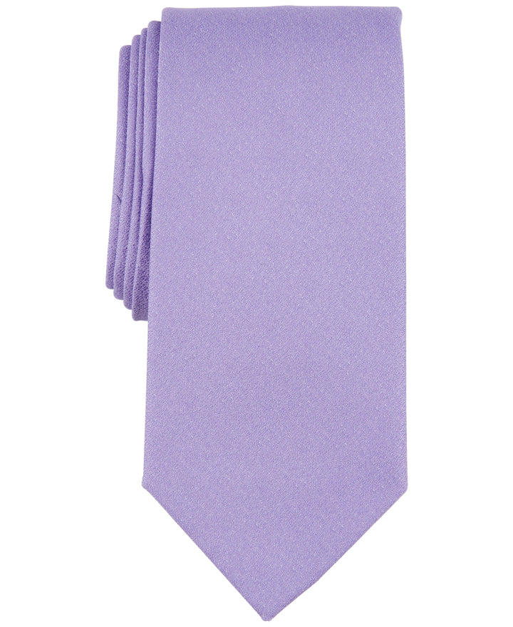 Michael Kors Men's Bronson Solid Silk Blend Tie Purple Size Regular