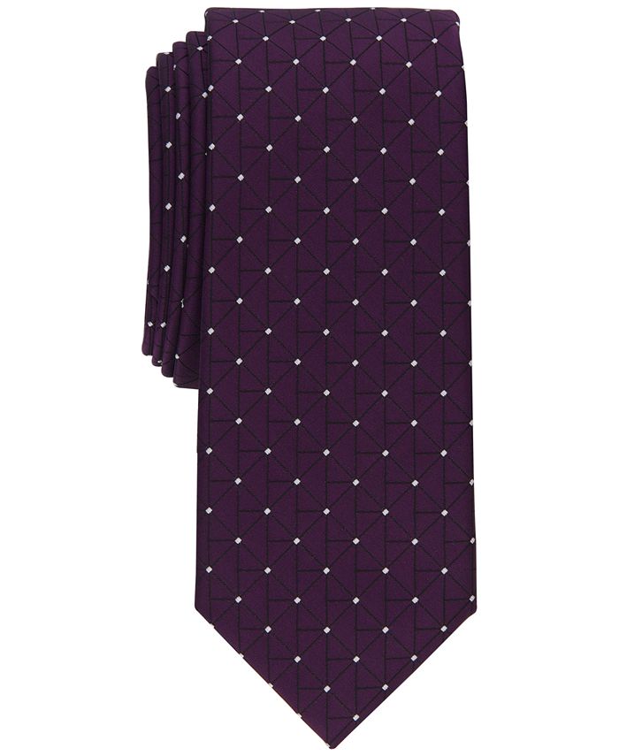 Alfani Men's Kenneth Geo Print Tie Purple Size Regular