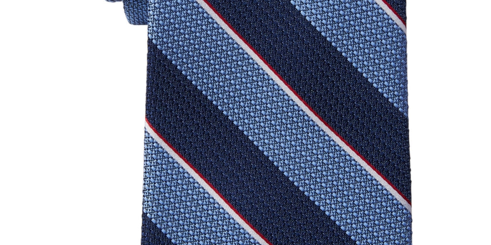 Tommy Hilfiger Men's Davis Stripe Tie Blue Size Regular