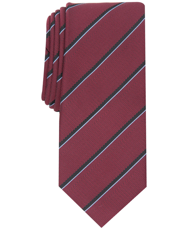 Alfani Men's Clarkson Stripe Tie Red  Size Regular