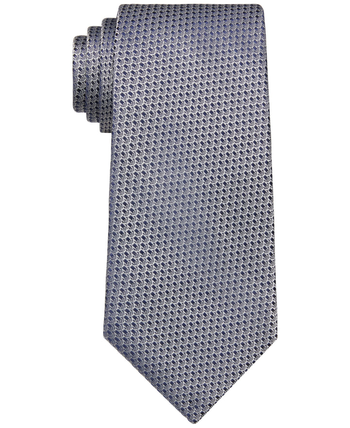 Tommy Hilfiger Men's Chainlink Textured Tie Blue Size Regular