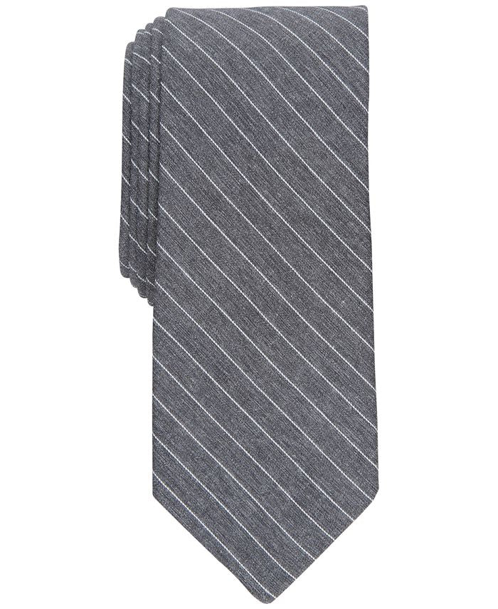 Bar III Men's Vernon Stripe Tie Gray Size Regular