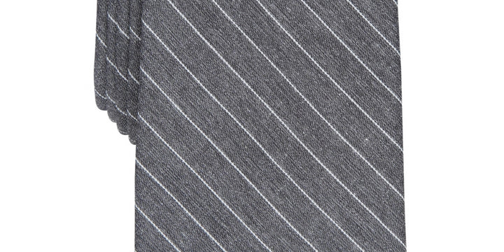 Bar III Men's Vernon Stripe Tie Gray Size Regular