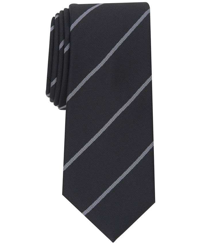 Alfani Men's Hadley Stripe Tie Black Size Regular