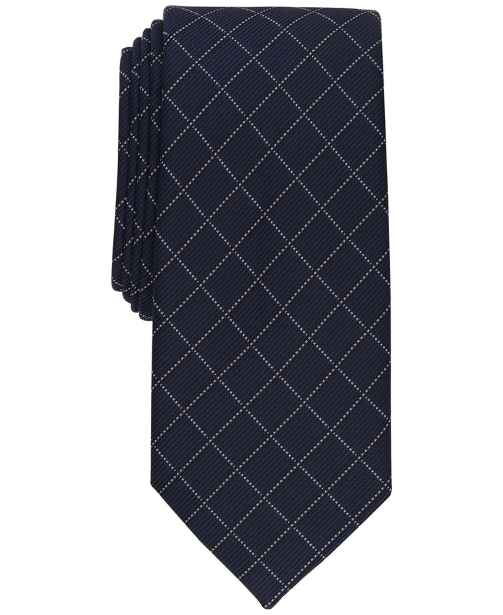 Alfani Men's Slim Grid Tie Blue Size Regular