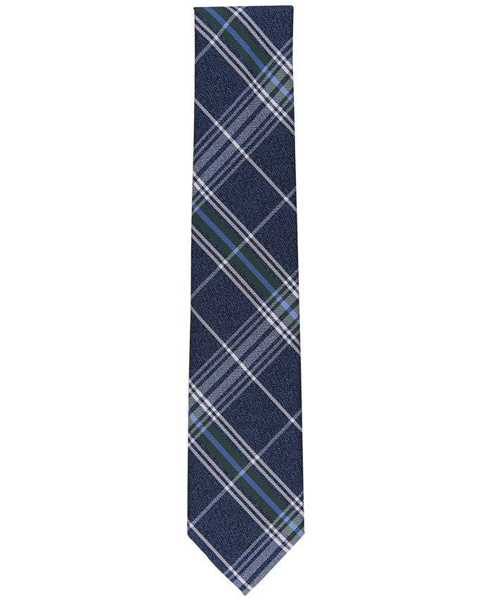 Club Room Men's Gaudier Plaid Tie Blue Size Regular