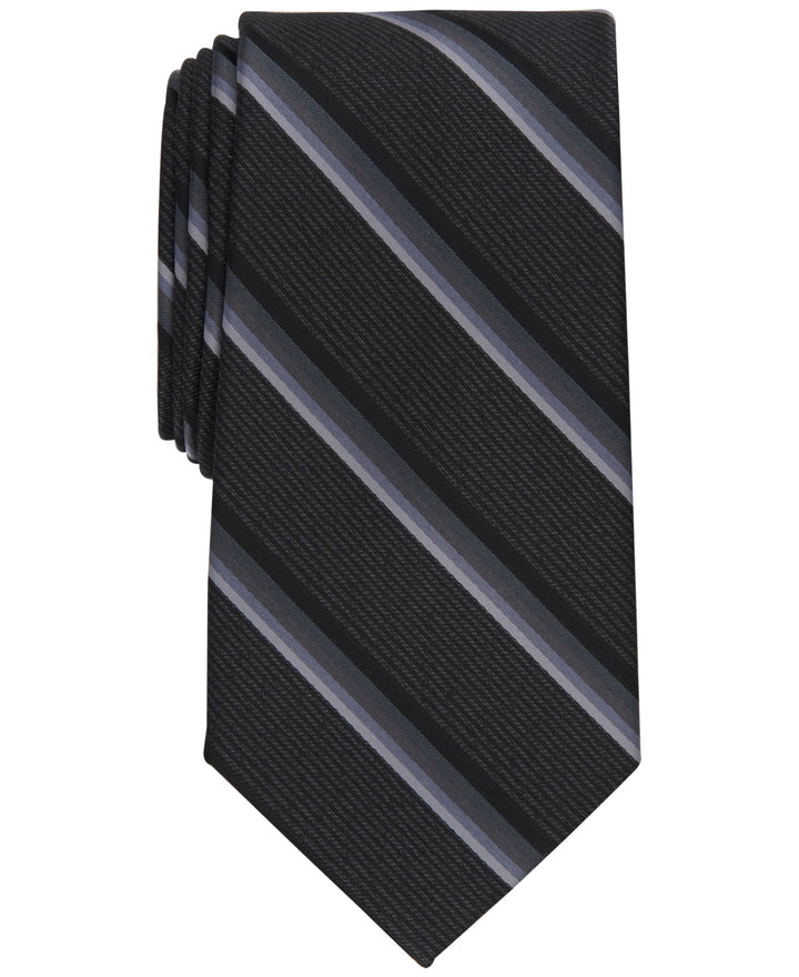 Perry Ellis Men's Abbott Stripe Tie Black Regular