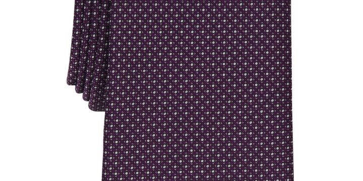 Alfani Men's Niles Micro Dot Tie Purple Size Regular