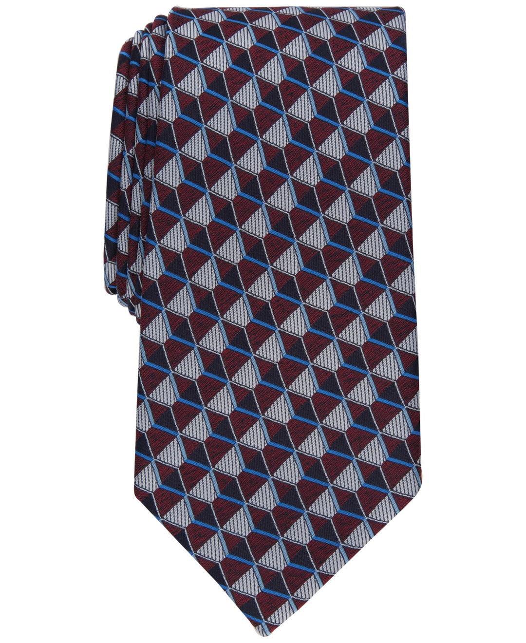 Perry Ellis Men's Dunstan Geometric-Print Tie Red Size Regular