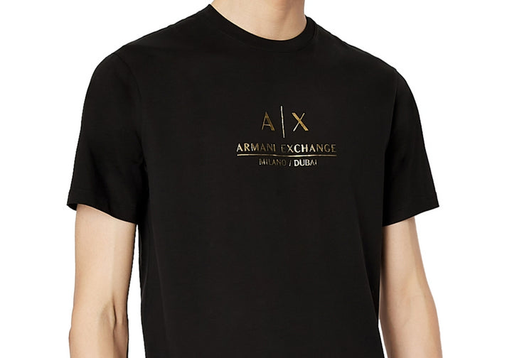 AX Armani Exchange Men's Logo-Print T-Shirt Black Size M