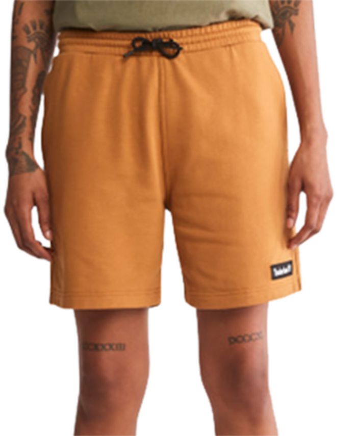 Timberland Mens Woven Badge Sweatshort Orange Size M