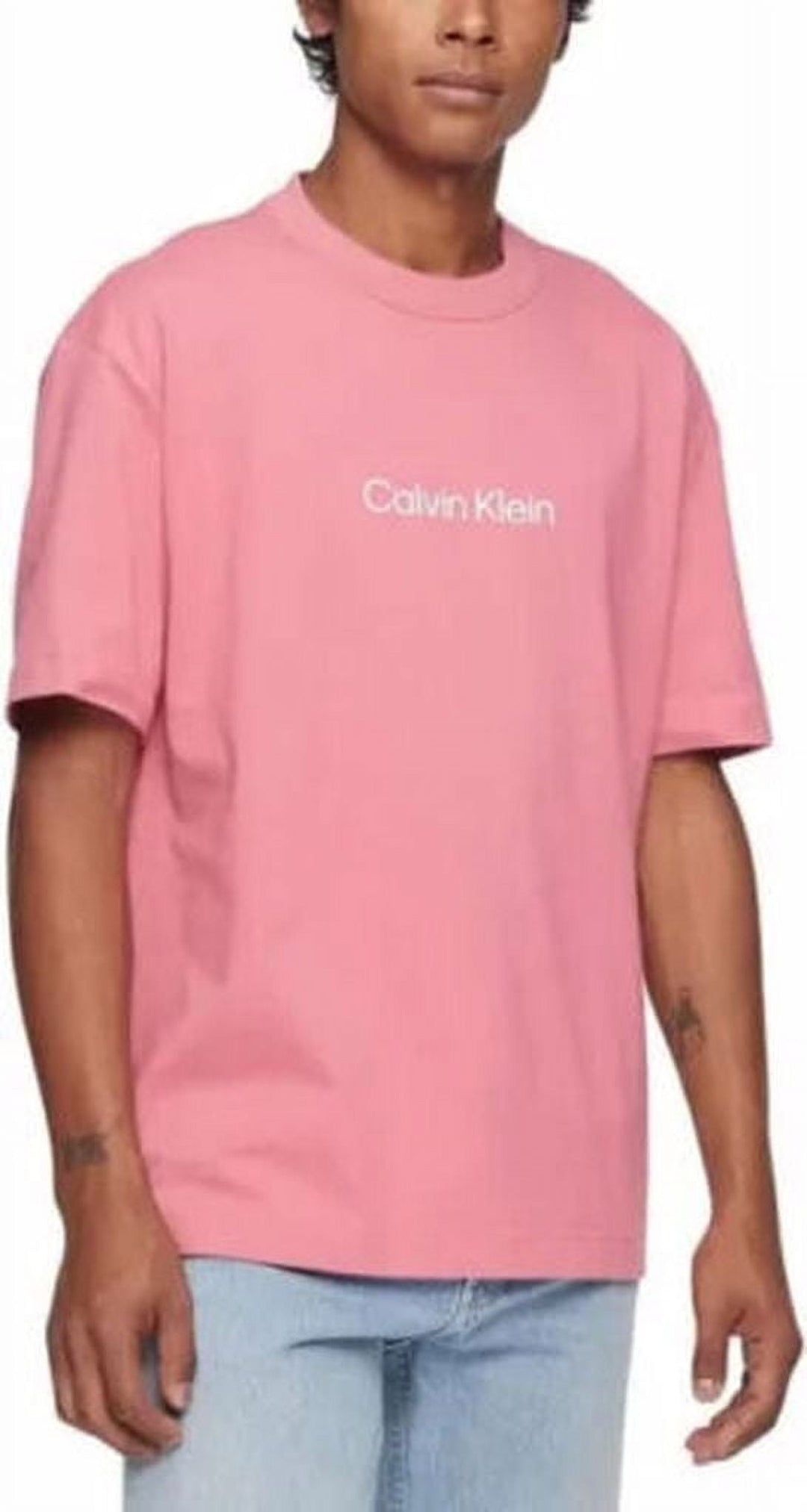 Calvin Klein Men’S Graphic-Print T-Shirt Pink Size XL