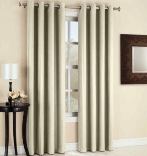 Sun Zero Maximus Woven Vertical Stripe Blackout 54 x 63 Curtain Panel Bedding