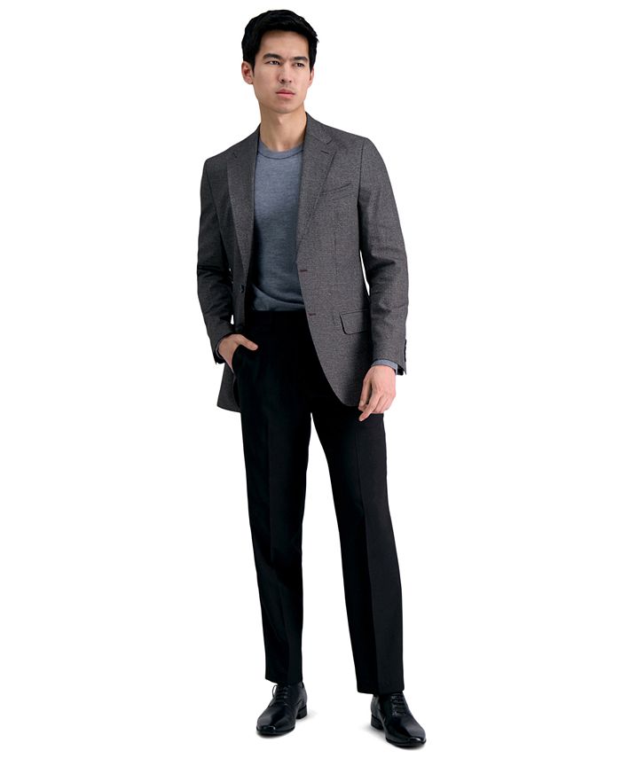 Haggar Men's Premium Straight Stretch Wrinkle-Free Dress Pants Black Size 36X34