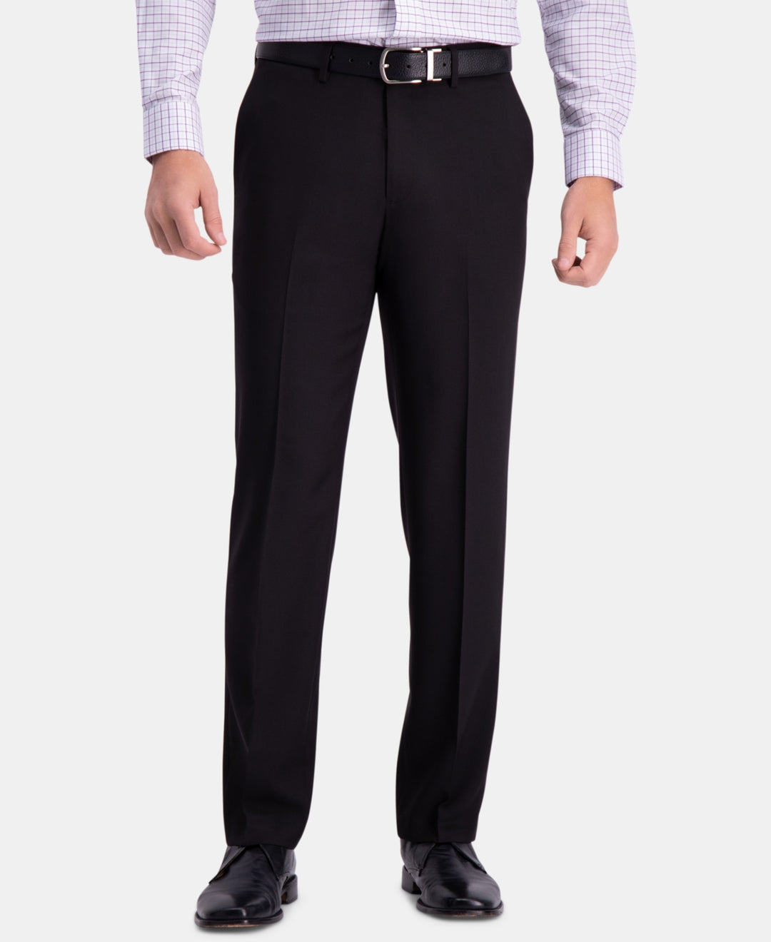 Haggar Men's Premium Straight Stretch Wrinkle-Free Dress Pants Black Size 36X34