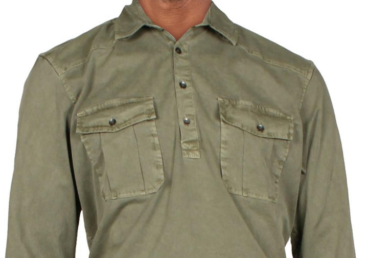 INC Mens Collared Regular Fit Button-Down Shirt Green Size XS