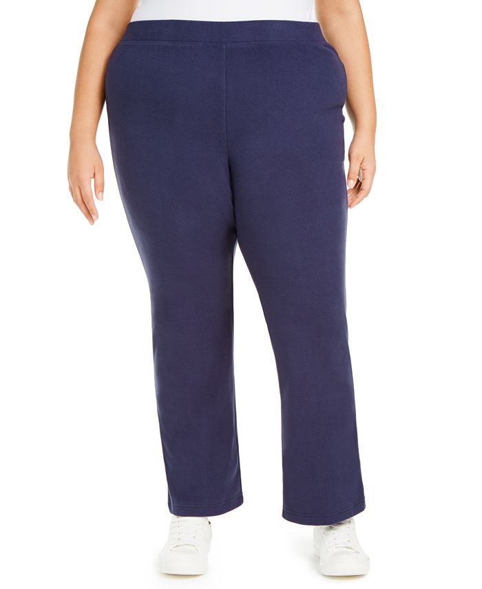 Karen Scott Women's Warm Up Pants Blue Size  0X