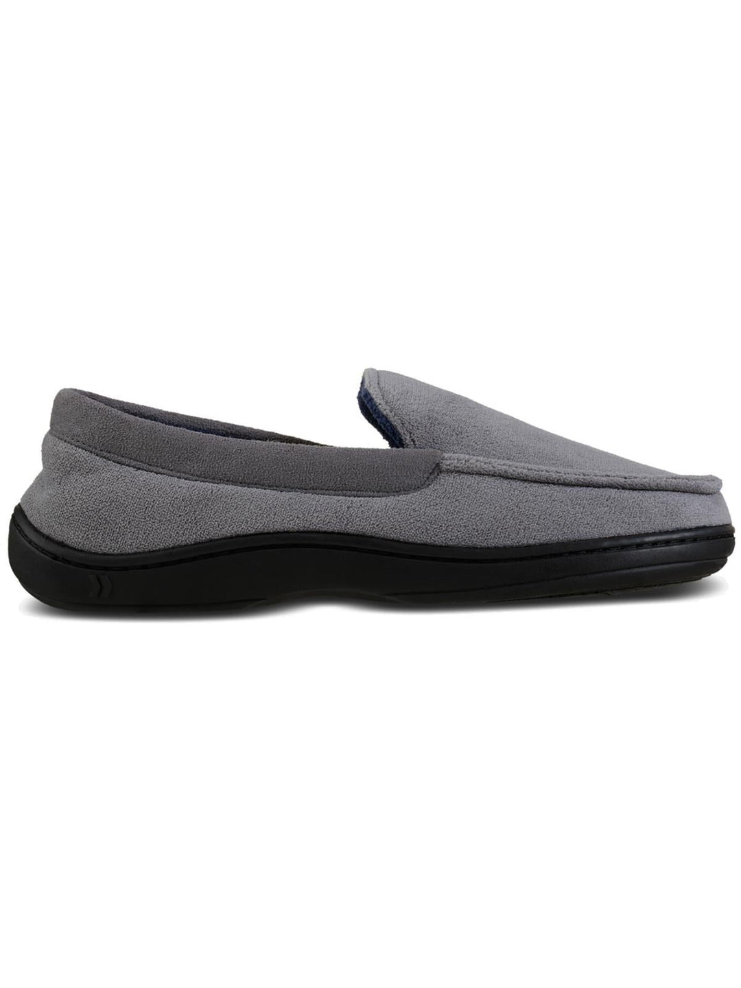 Isotoner Men's Jared Moc-Toe Memory Foam Slippers Gray Size L