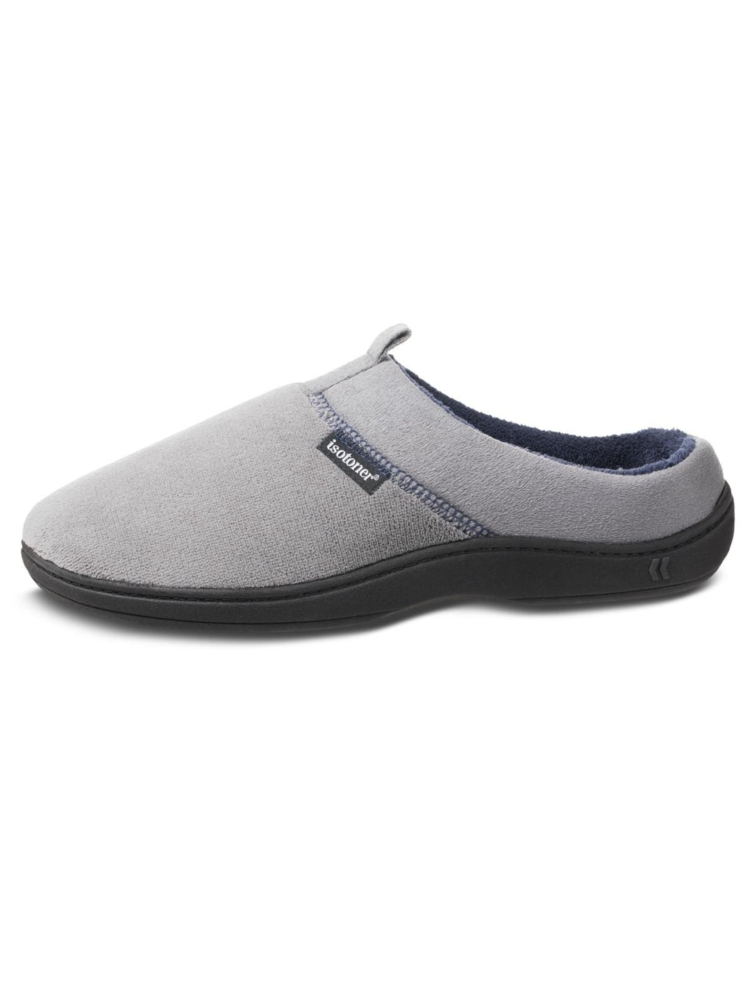 Isotoner Men's Jared Hoodback Memory Foam Slippers Gray Size 2XL