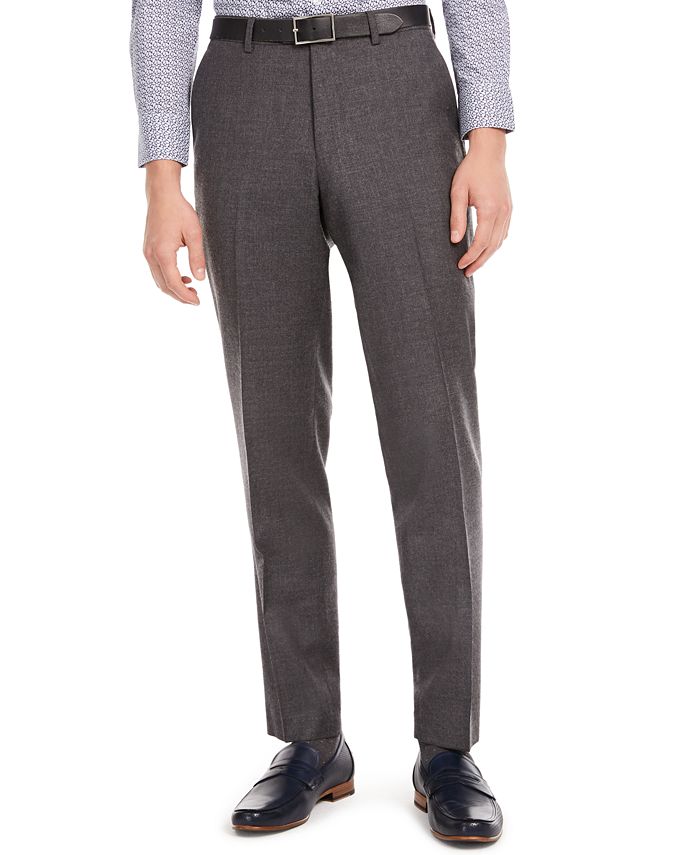 Bar III Men's Wool Blend Pants Gray Size 34X30