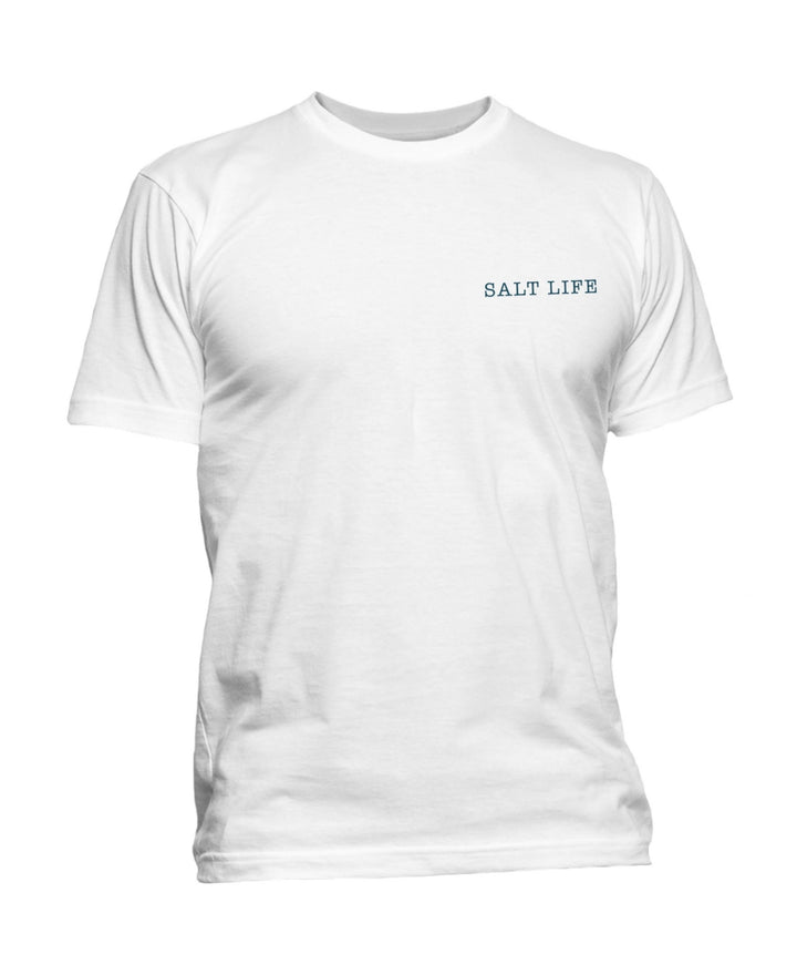 Salt Life Men's Stay Anchored Short Sleeve T-Shirt White Size Small