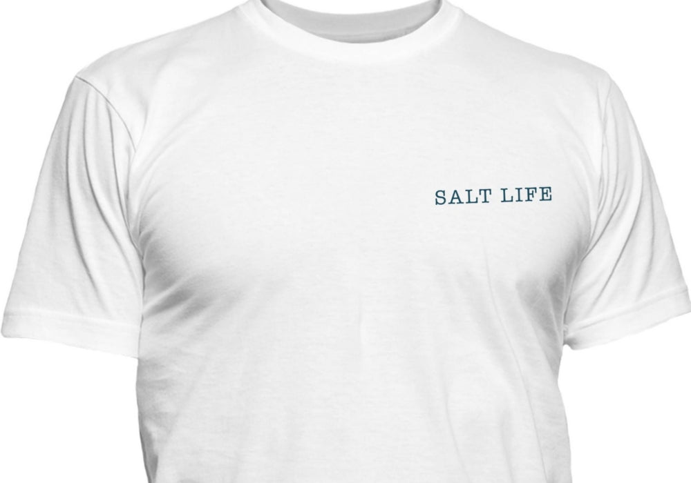 Salt Life Men's Stay Anchored Short Sleeve T-Shirt White Size Small