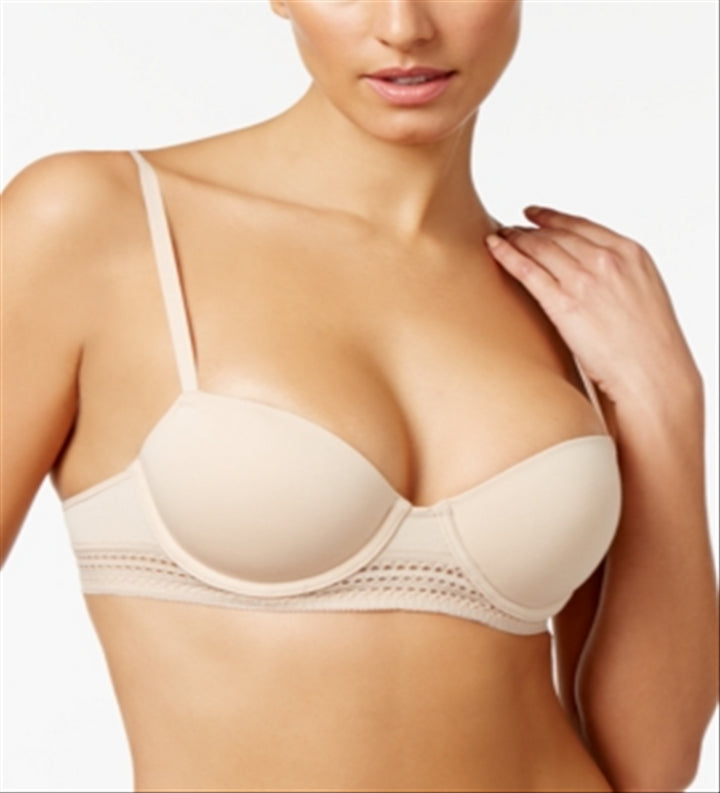 DKNY Lace-Trim Balconette Bra DK400 Cashmere- Nude 01 Size 32D