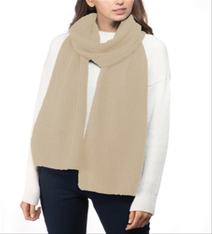 Style & Co Women's Rib Solid Scarf Beige Size Regular