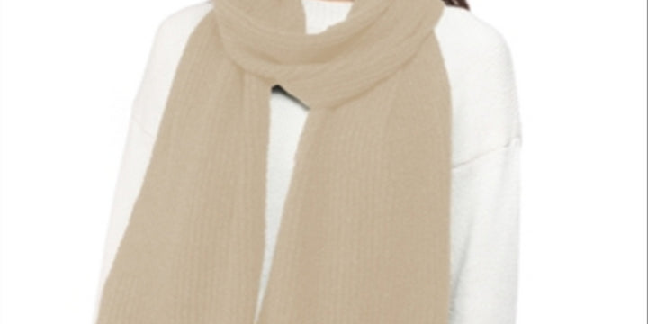 Style & Co Women's Rib Solid Scarf Beige Size Regular