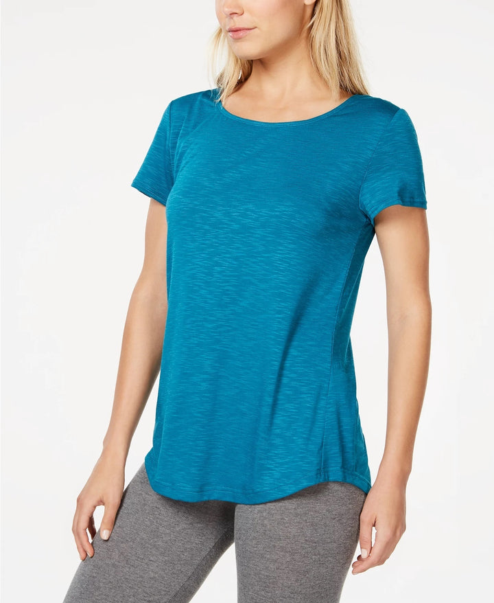 Ideology Women's Cross Back T-Shirt Turquois