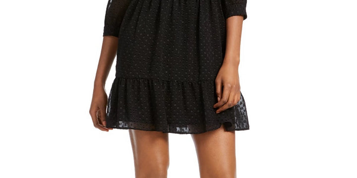 Maison Jules Women's Polka Dot Dress Black Size XX-Large