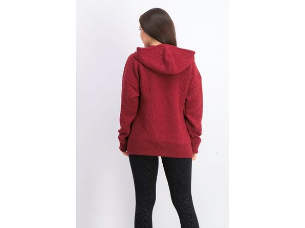 Ideology Women's Zip Hem Hoodie Red - Size X-Large