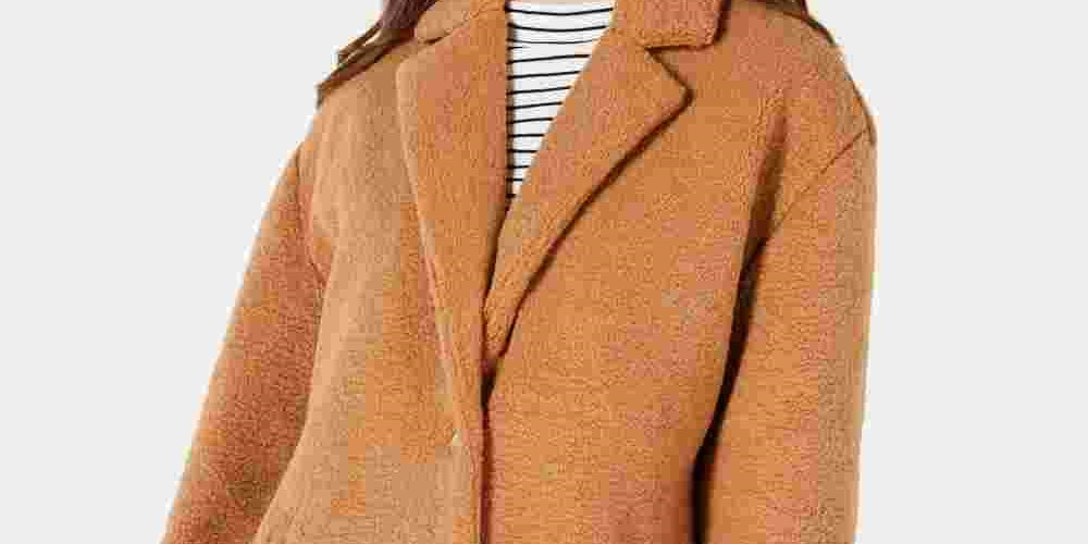 Collection B Women's Winter Faux Coat Brown Size X-Small