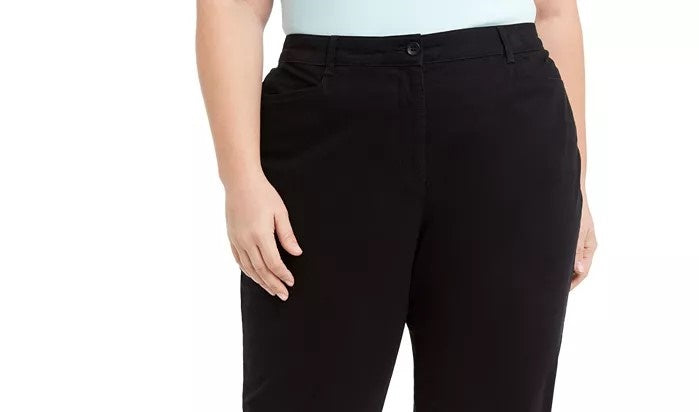 Karen Scott Women's Stretch Tummy Control Capri Pants Black Size 18W