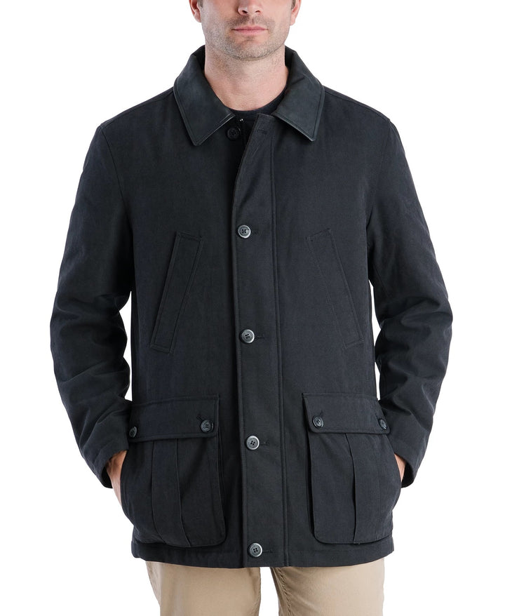 London Fog Men's Barn Peacoat Black Size Small