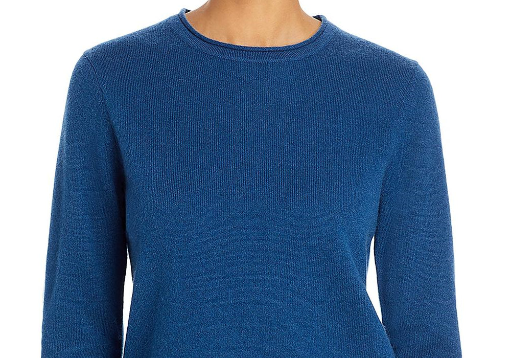 Aqua Rolled Edge Cashmere Sweater Size XS