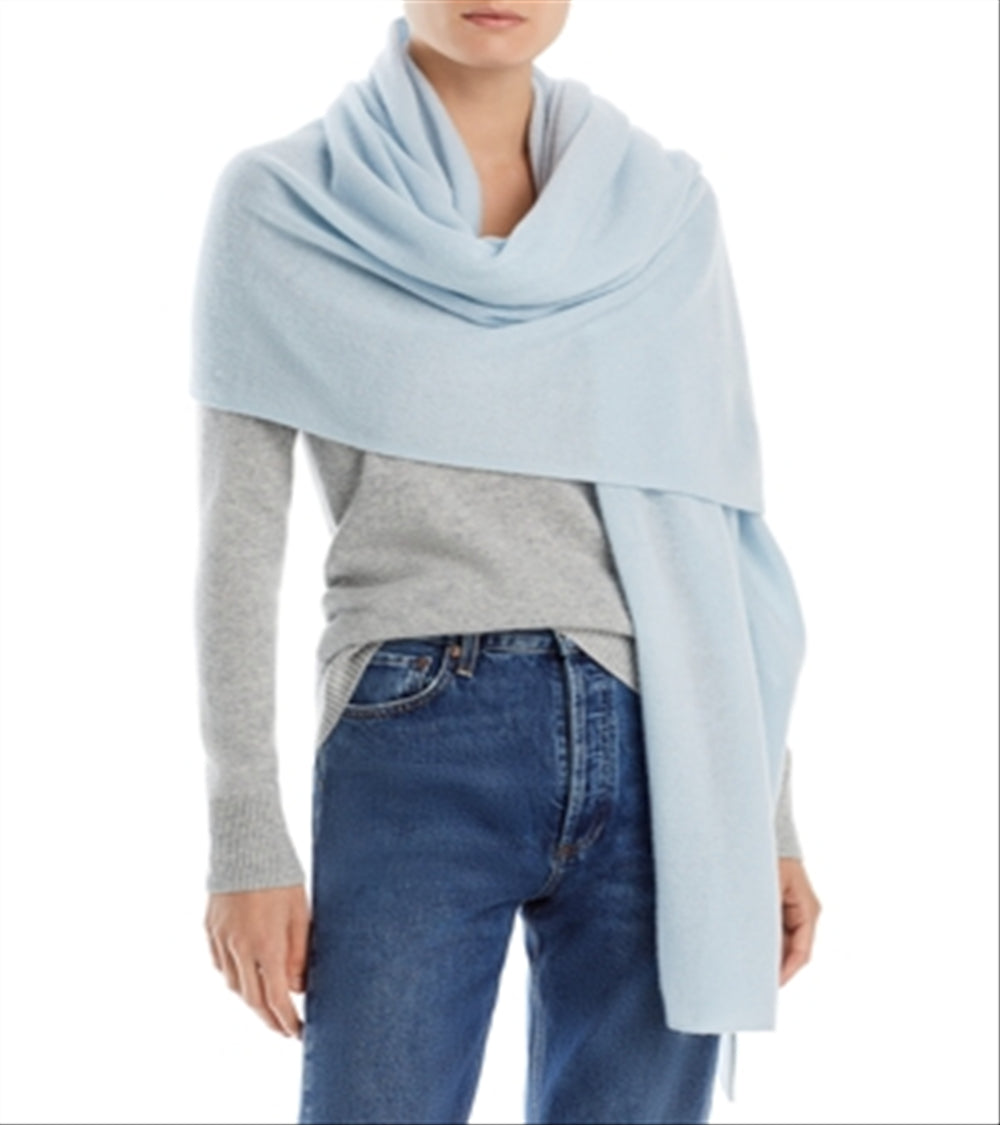 C by Bloomingdale's Cashmere Travel Wrap Blue One Size