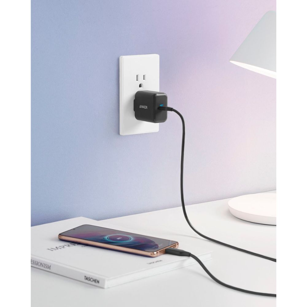 Anker - PowerPort III 25W PD Fast Wall Charger for Samsung Galaxy & other Devices - Black