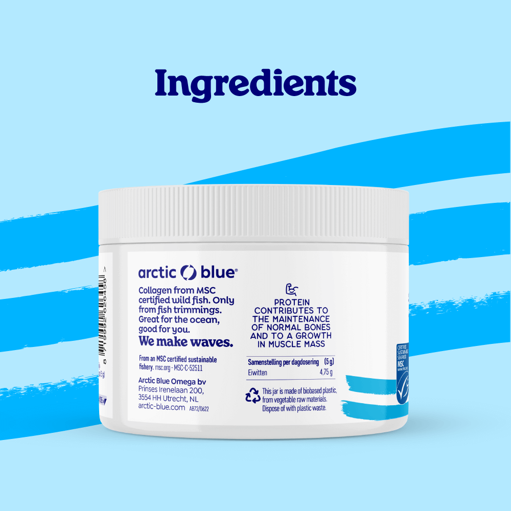 Arctic Blue MSC Fish 100% Collagen Powder Easy to Dissolve 150 gr ...