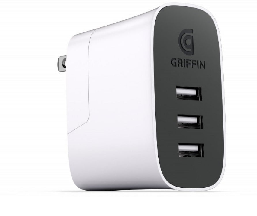 Griffin Powerblock Ultra Powerful 3-Port USB with Charge Sensor - White