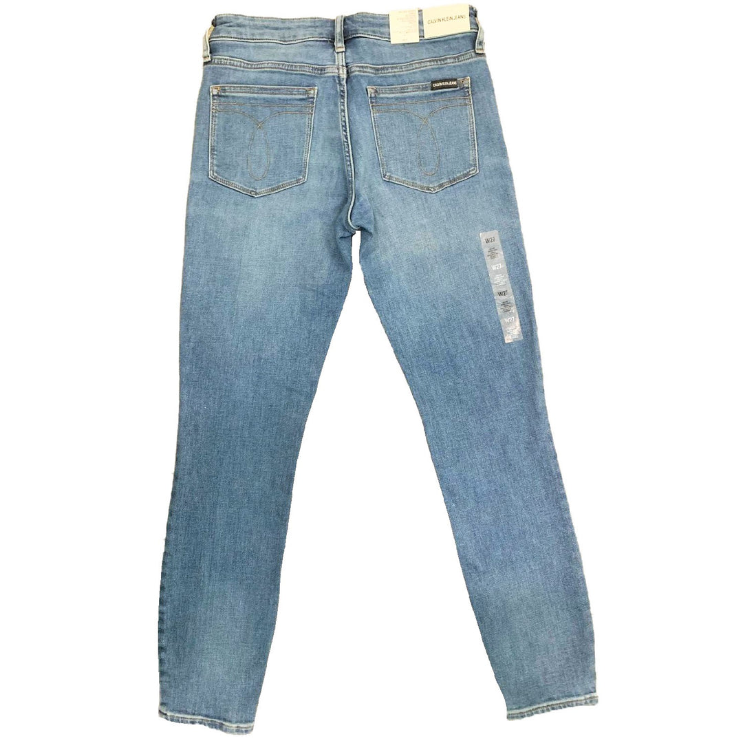Calvin Klein Women's Mid Rise Skinny Fit Jeans Mallibu Blue Mid Size 29"