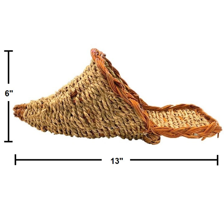 Homvare 13" Long Branch Standard Ratan Wicker Cornucopia Artificial Ornament for Thanksgiving and Fall Decorations