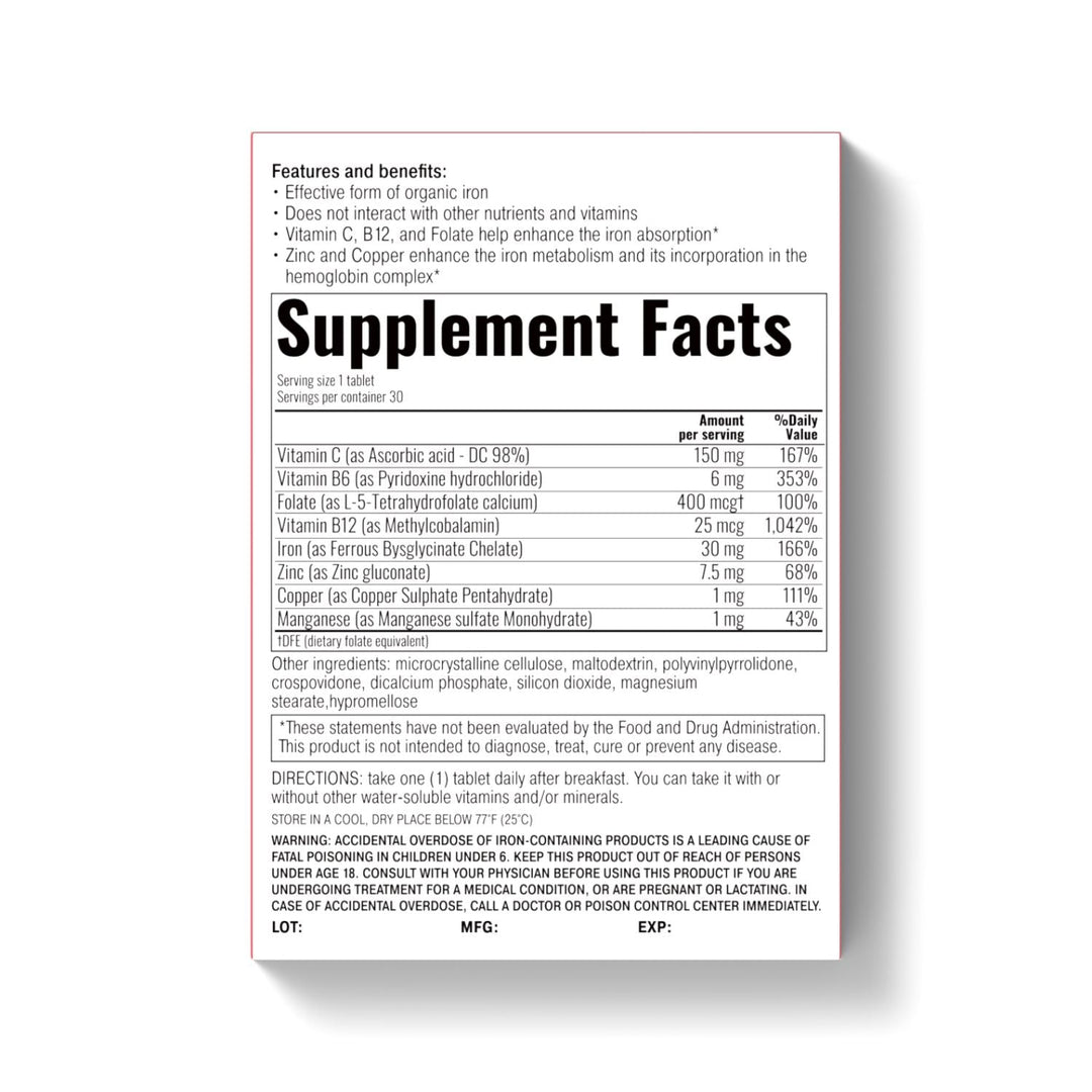 Synevit Ferrofect Iron Supplement – 30 tablets