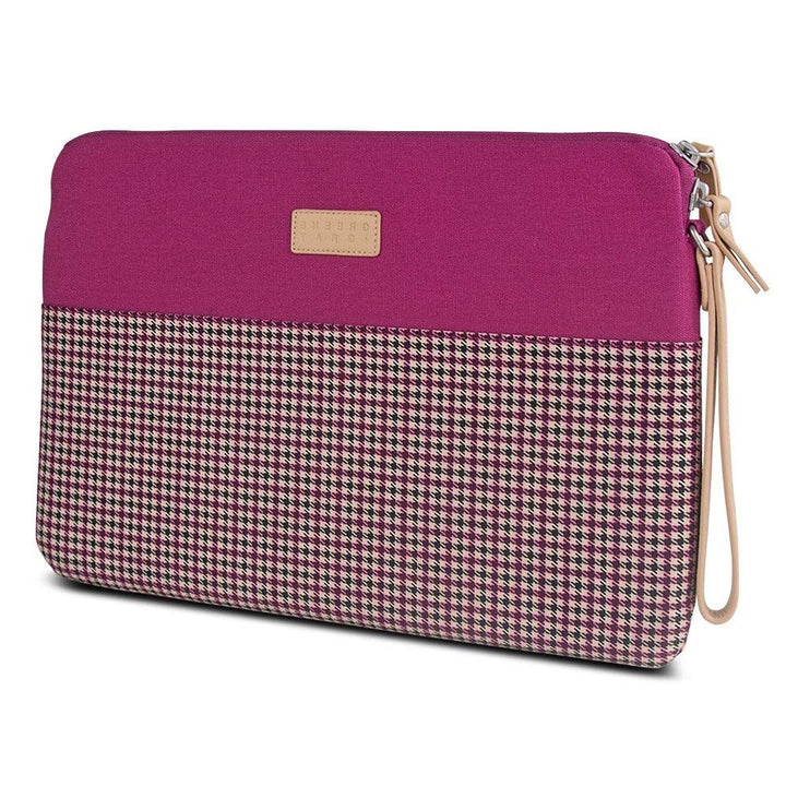 Greene + Gray Zippered Tablet/Laptop Sleeve Case for Microsoft Surface Pro 3 - Burgundy Houndstooth