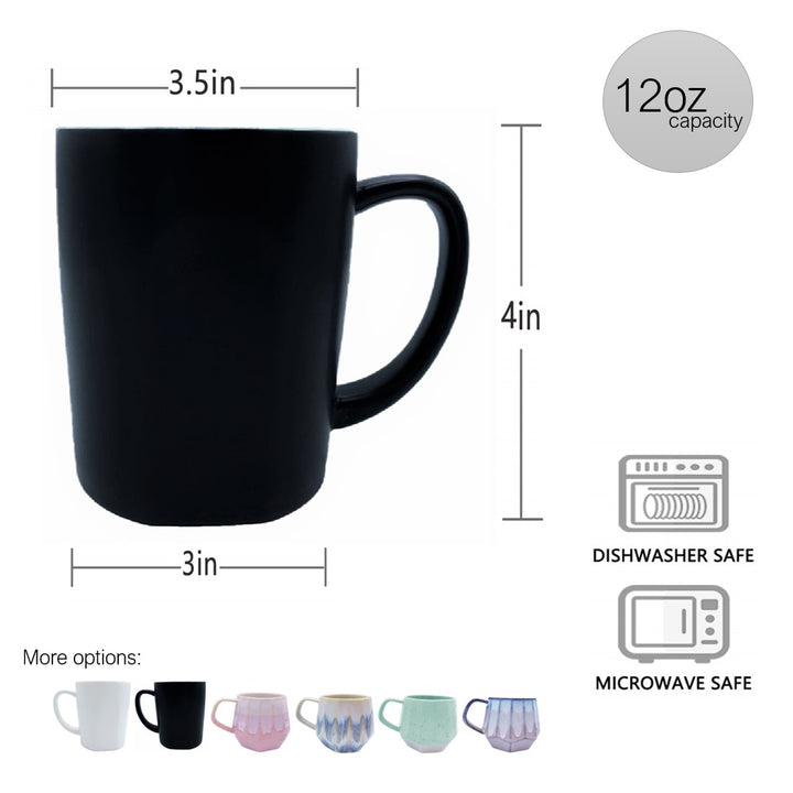 Homvare Porcelain Coffee Mug, Tea Cup for Office and Home Suitable for Both Hot and Cold Beverage