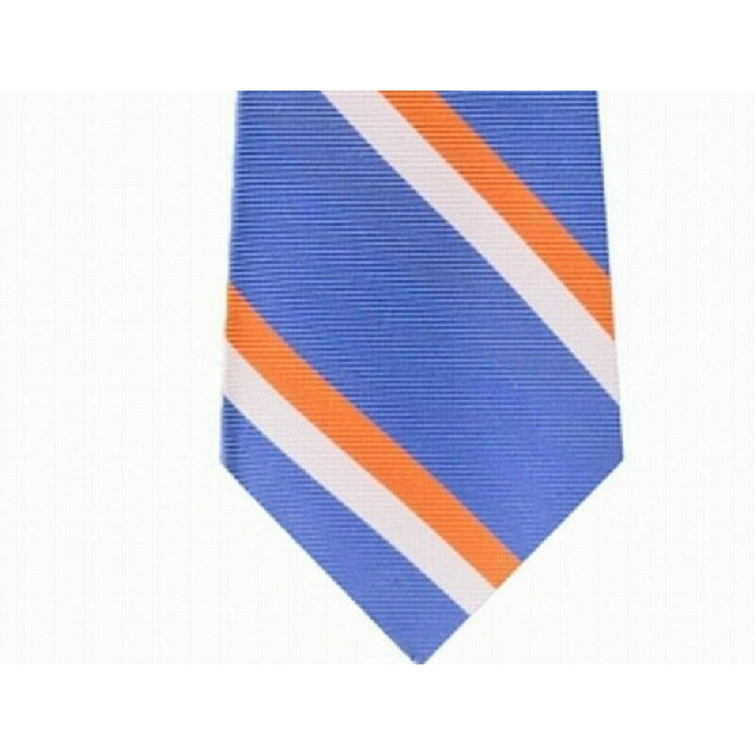 Tommy Hilfiger Light Blue Orange White Stripe  Tie One Size