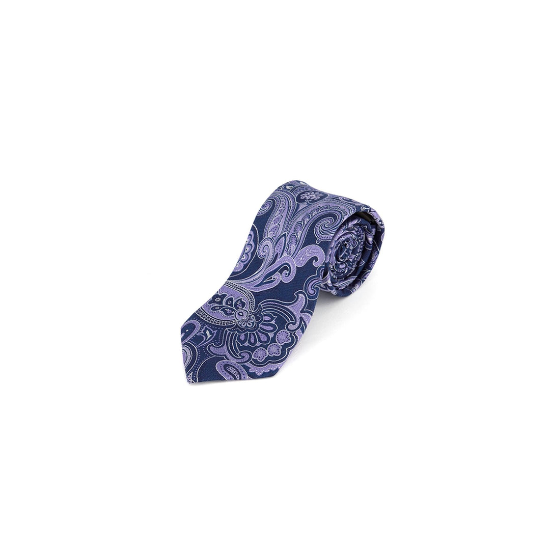 Tasso Elba Men's Paisley Tie Purple Size Regular