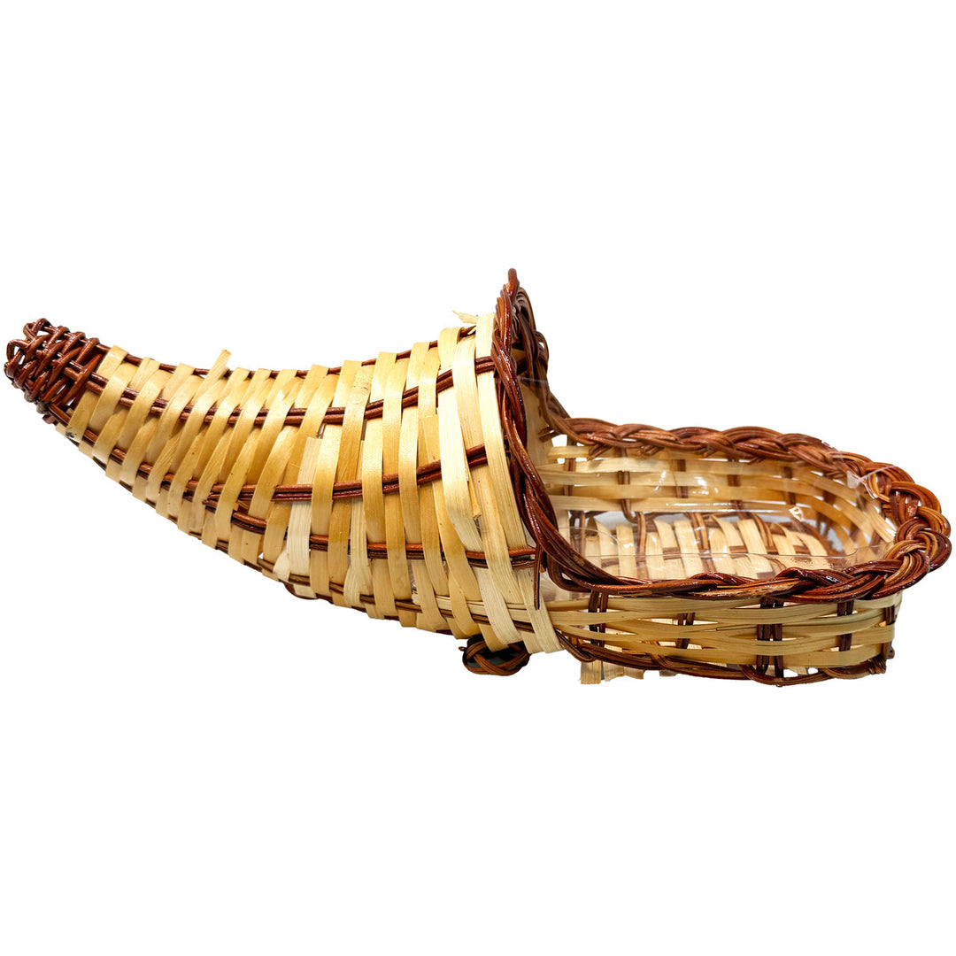 Homvare 13" Bamboo Cornucopia with Liner Indoor and Outdoor