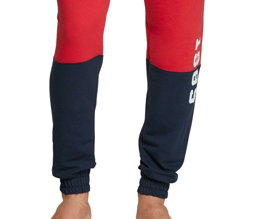Tommy Hilfiger Men's Colorblocked Jogger Pajama Pants Mahogany Size 2 Extra Large